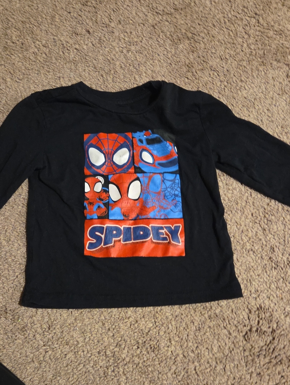 Kids Spidey Graphic Long-Sleeve Tee - Black/Red/Blue